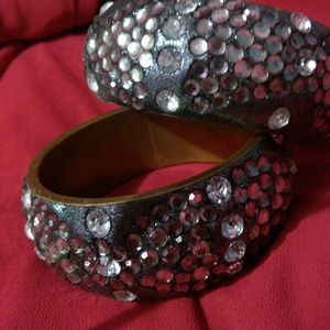 Shimmery Vintage Hand Made Bracelets