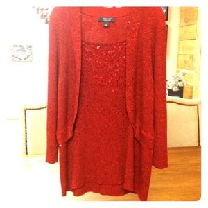 Great Holiday Red 3/4 sleeve blouse size 1X
