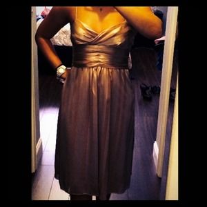 Lovely beige and gold empire waist dress!