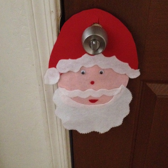 Christmas Santa door knob holder