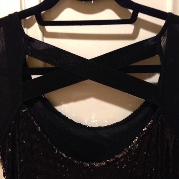 LaRok luxe black sequin dress from Bloomingdales - Picture 3 of 4