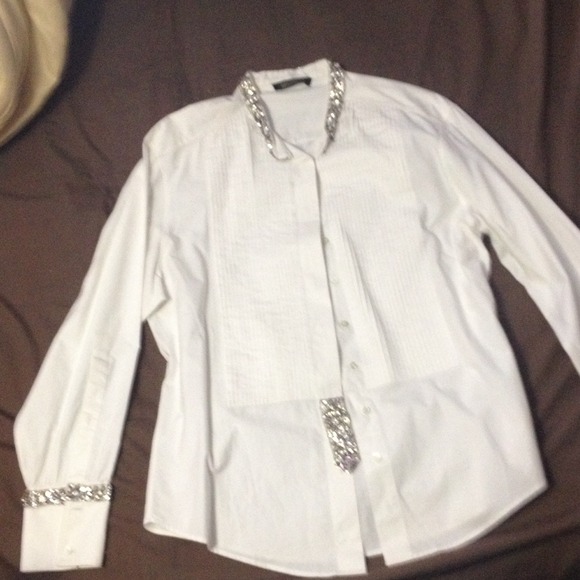 Roberto Cavalli white blouse.