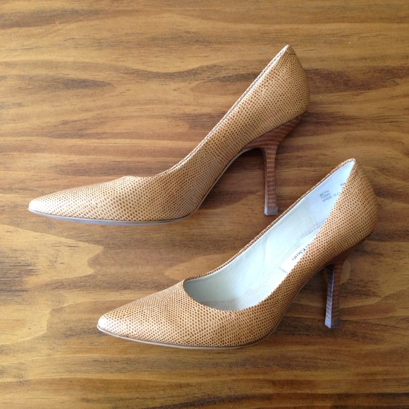 SOLD. Worn once! Calvin Klein Beige Heels