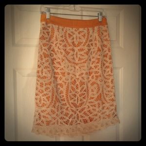 Lace overlay size 4 skirt from Anthropologie