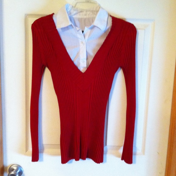 Long sleeve collared all in one shirt