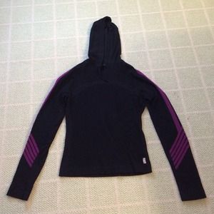 Burberry black and purple hooded sweatshirt.