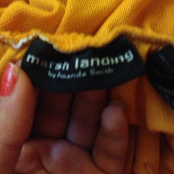 Orange Shorts w/ white strips on side - Picture 2 of 2