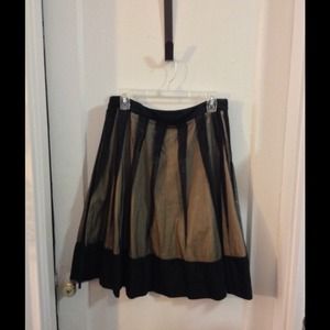 Black mesh overlay full circle skirt by Inc