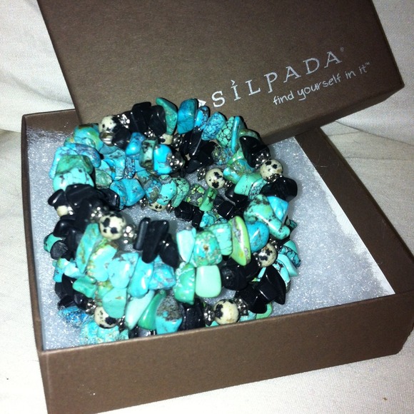 Silpada genuine Turquoise spiral bracelet