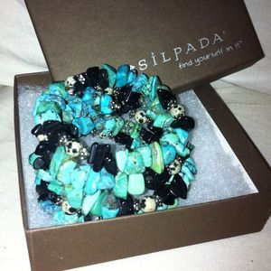 Silpada genuine Turquoise spiral bracelet