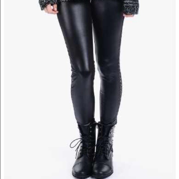 Rock Me Leather Leggings - Picture 1 of 4