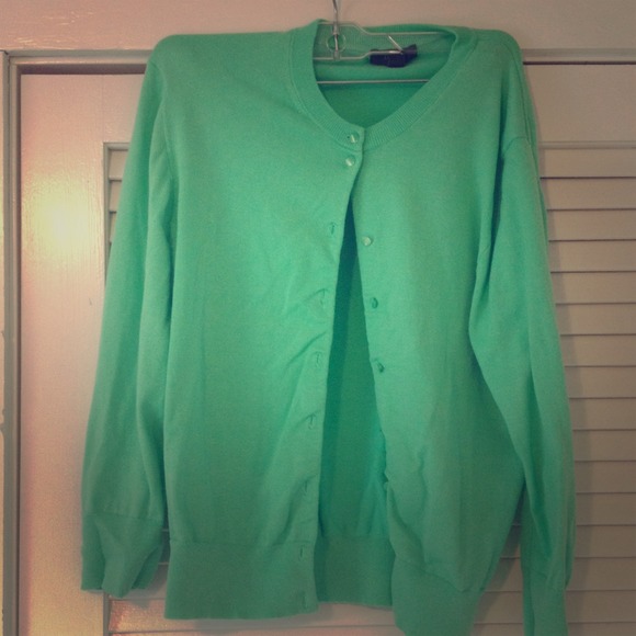 J. crew Mint green cotton cardigan