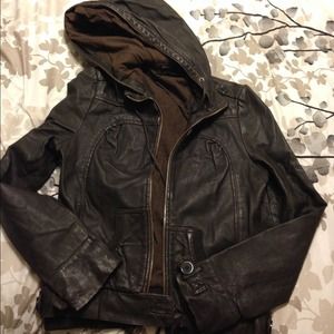 Miss me leather brown jacket