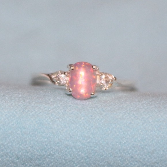 Man made opal ring