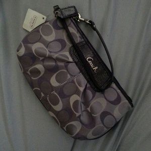 Coach signature large wristlet
