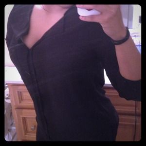 Sheer Black Blouse
