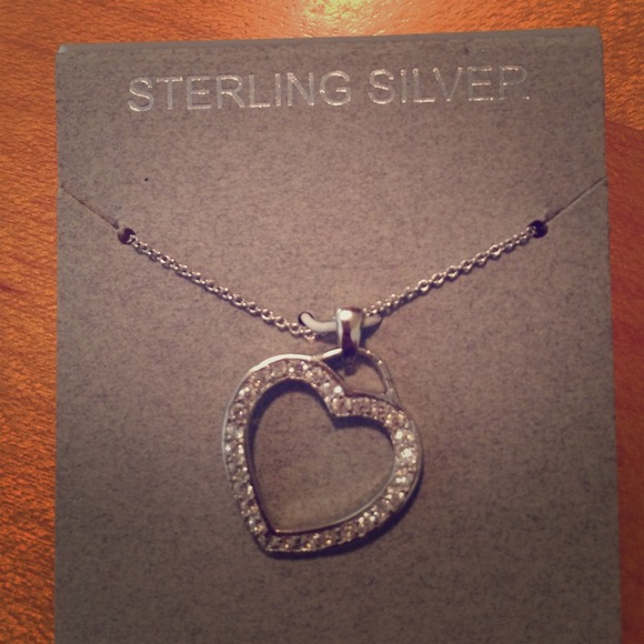 Sterling silver heart necklace