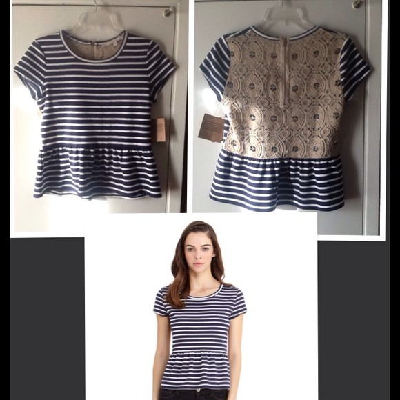 RACHEL Rachel Roy Tops - 🚫SOLD🚫Rachel Roy Mix Media Peplum Top