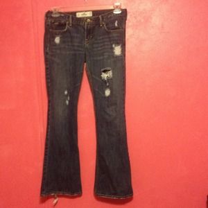 💙Distressed dark wash Hollister jeans💙