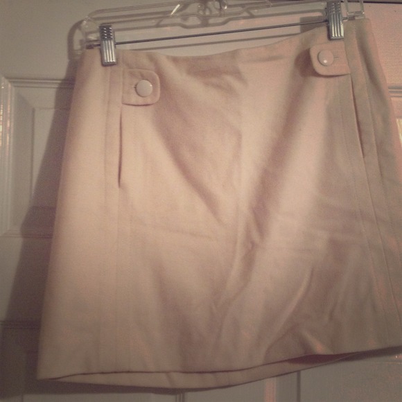 J. Crew Cream wool mini skirt