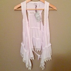 A beautiful lace croquet vest!