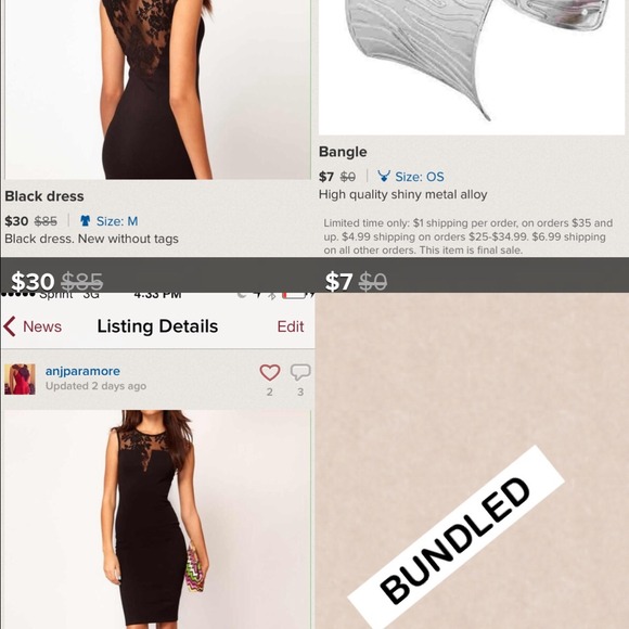 Bundle dress and bracelet