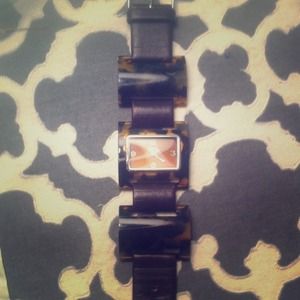 Tortoise Shell and Leather Michael Kors Watch