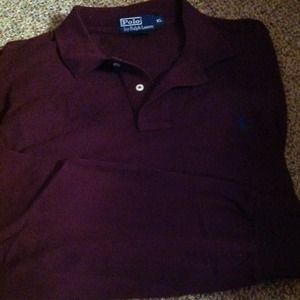 Men's XL burgundy longsleeve polo by Ralph Lauren