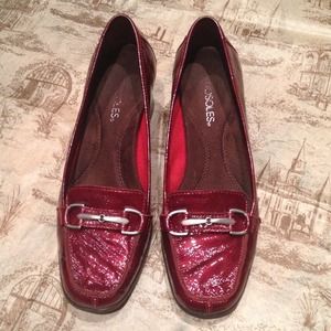 Dark Red Patent Leather AEROSOLES shoes