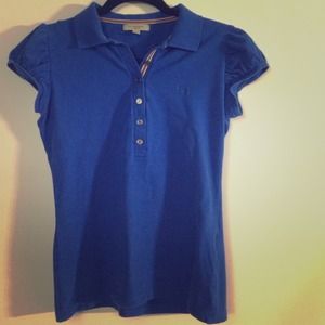 Ruffle shoulder polo shirt by Burberry