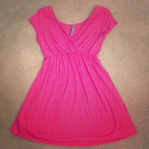 Pink tie back maternity top
