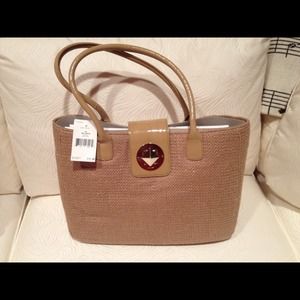 Brand new Kate Spade camel tweed handbag!