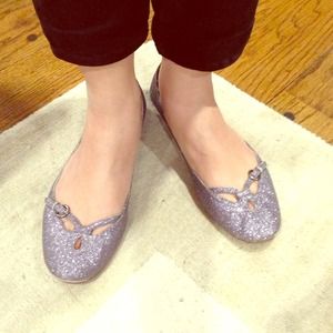 Sam Edelman Purple Glitter Flats