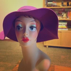 SOLD-NWT Purple felt floppy hat