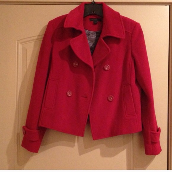 Express Jackets & Blazers - ⚡️flash sale⚡️Express Red Peacoat