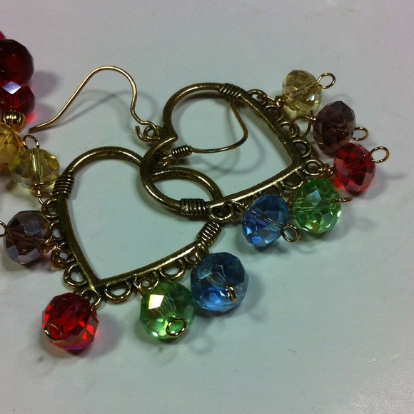 524. Floating crystals on 24k gold plated wire - Picture 3 of 4