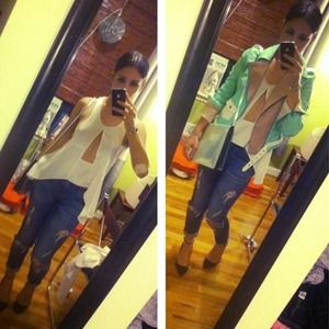 Triangle cut out shirt