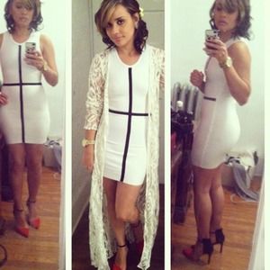 Long lace cardigan! Nasty gal!