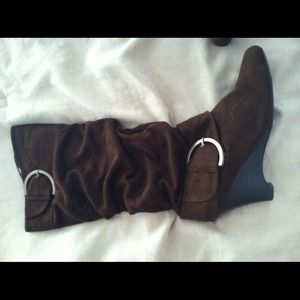Brown suede Rampage boots. Worn only once