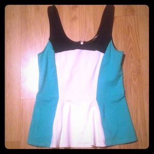 Color Block Peplum Tank