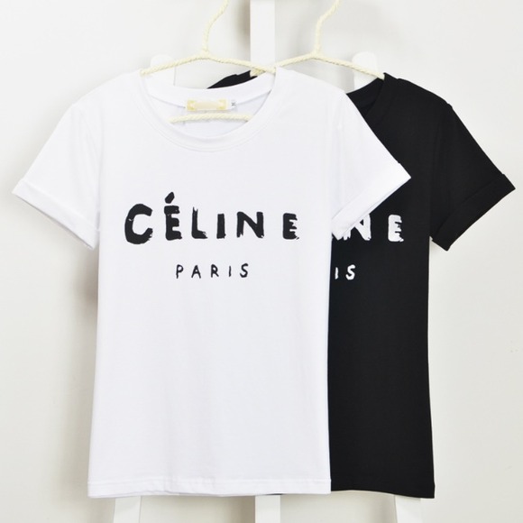 white Paris tee