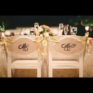 Mr & Mrs Wedding Signs