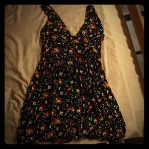 Floral black dress!