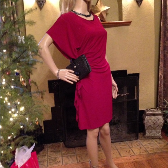 HOT Bodycon RED DRESS SIZE 6 - Picture 2 of 4