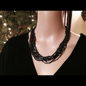 Sparkle necklace ! Bluish black..,