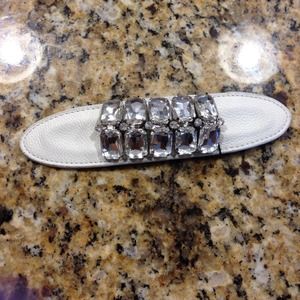 Beautiful white leather bracelet. PAYPAL ONLY!