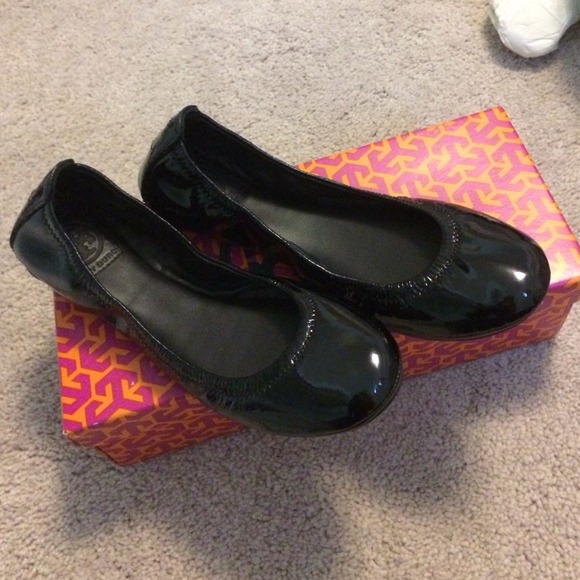 Tory Burch Patent Eddie Ballerina Flats 7.5