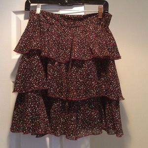 Floral tiered skirt