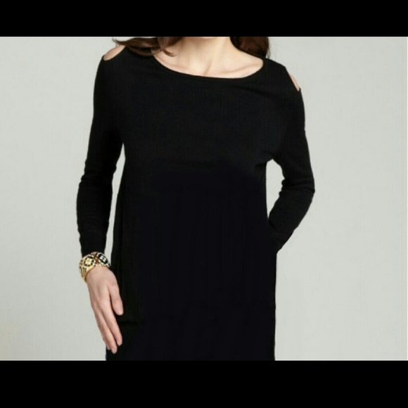 Open Shoulder Black Tunic