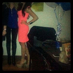 🚫sold🚫Topshop neon pink/orange dress